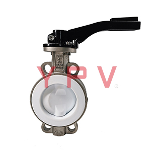 D71F46 Handle Wafer Lined Fluorine Butterfly Valve